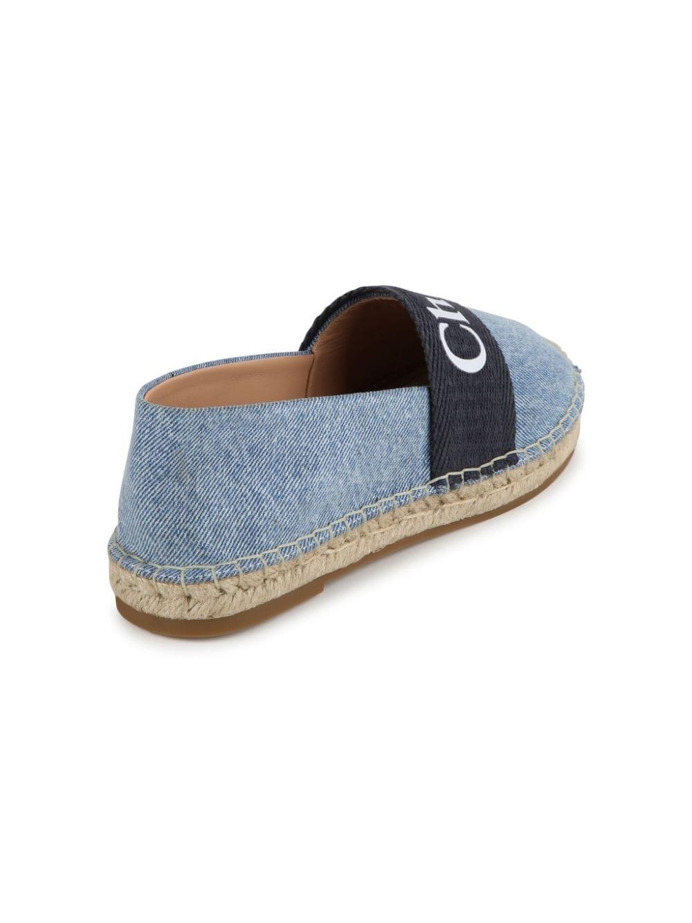 Espadrilles bambina blu/denim C20137 Z10 CHLOÉ KIDS 