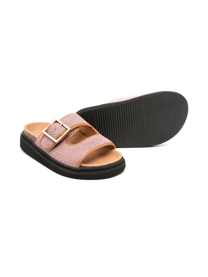 Sandali bambina rosa/marrone