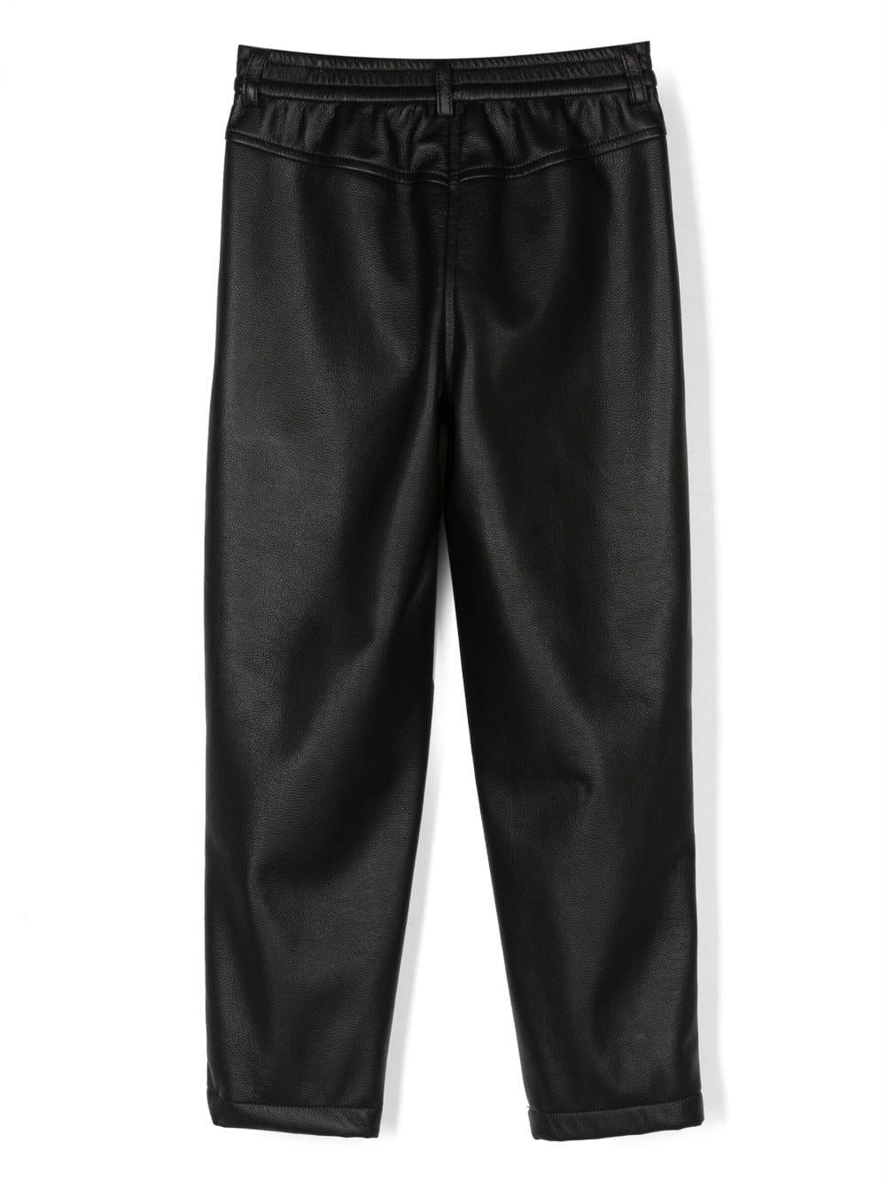 Pantaloni neri bambina con logo