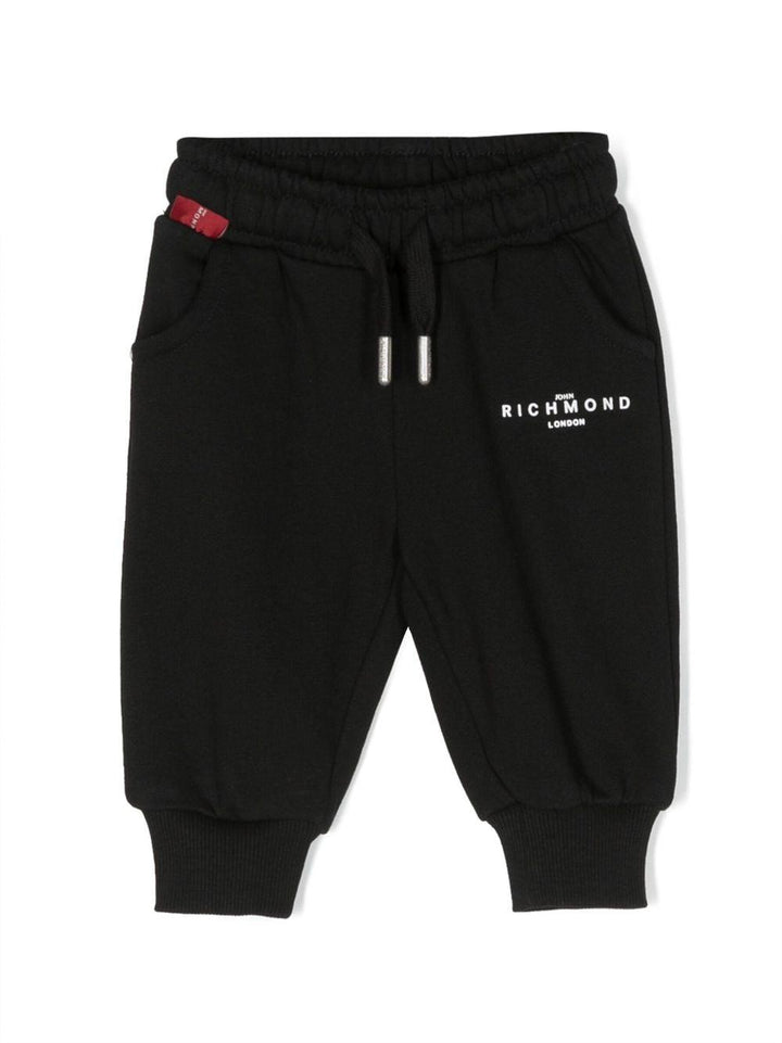 Pantaloni sportivi neri unisex con logo