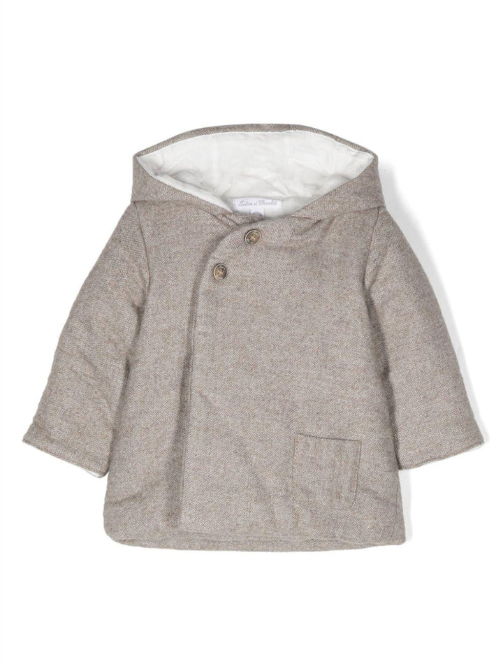 Cappotto beige neonato unisex TX44010 15 TARTINE & CHOCOLAT 
