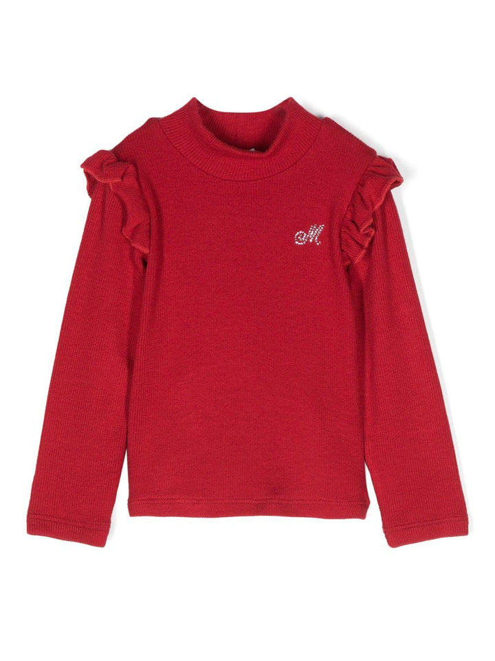 maglia mezzocollo rosso neonata 31D6234212 0043 Monnalisa kids 