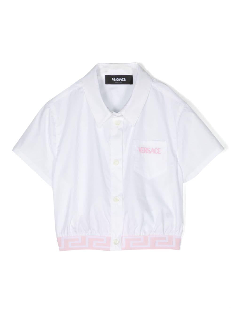 Camicia bianco/rosa bambina 10126731A09186 2W310 VERSACE 
