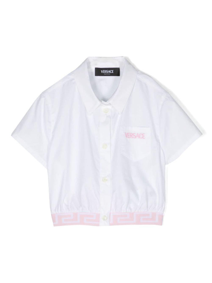 Camicia bianco/rosa bambina 10126731A09186 2W310 VERSACE 