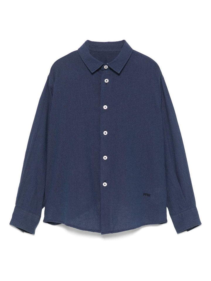 camicia blu bambino