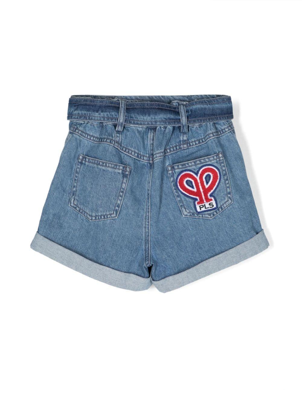 Shorts blu denim bambina
