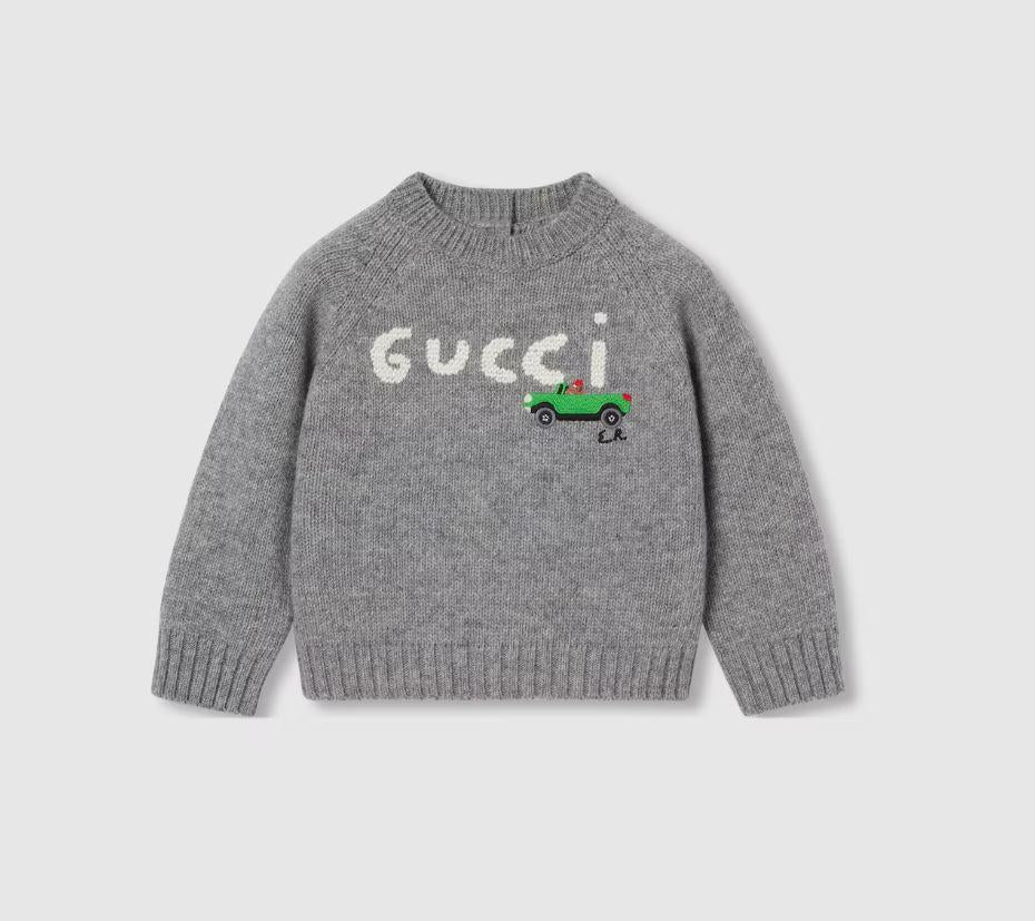 maglione grigio neonato 832653XKEXV 1104 GUCCI KIDS 