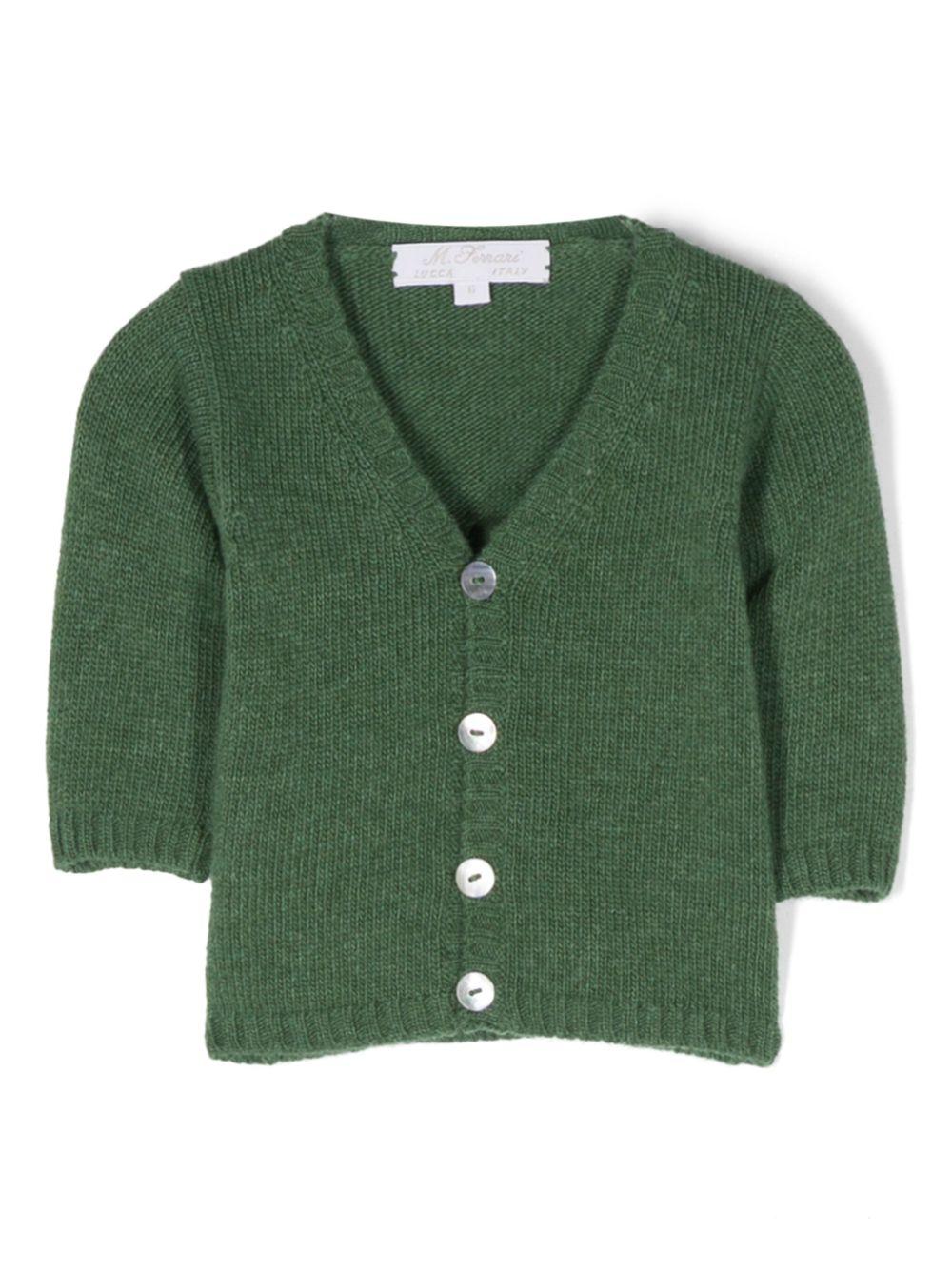 Cardigan verde neonata