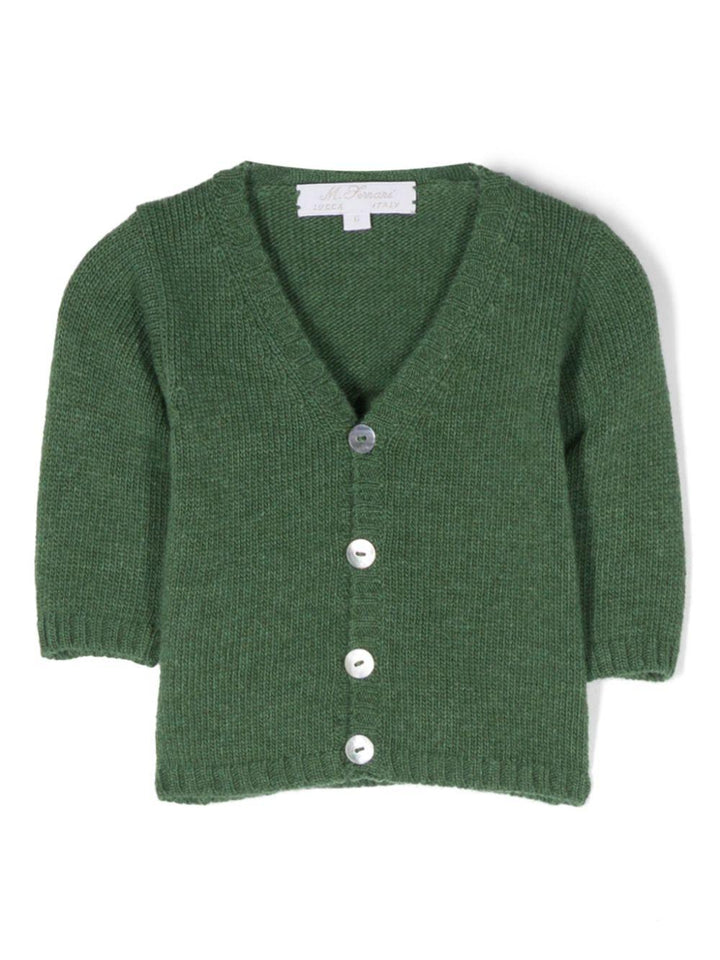 Cardigan verde neonata