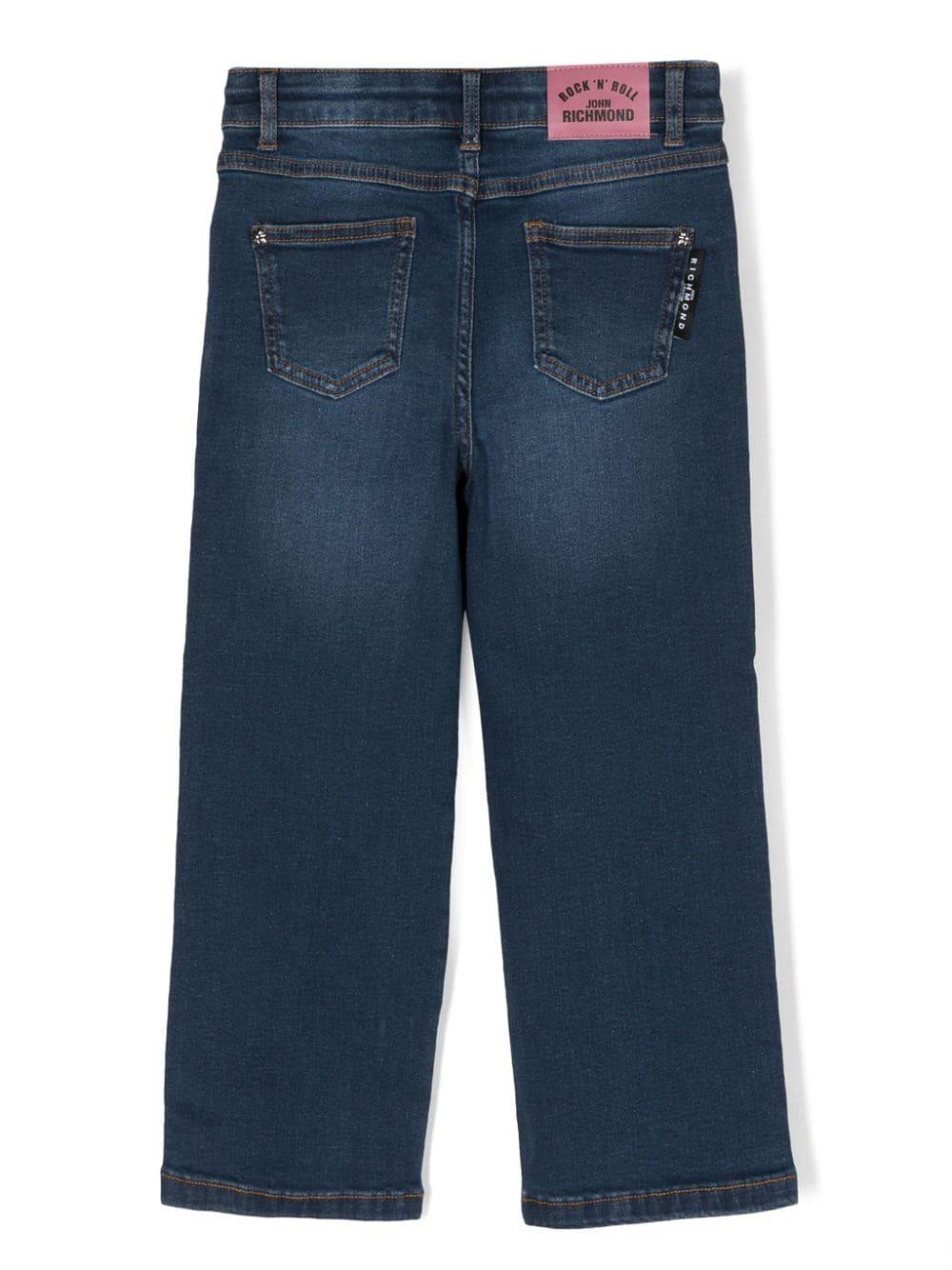 Pantaloni indaco bambina con logo