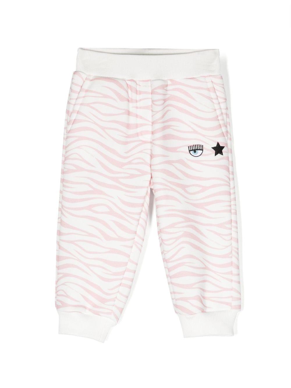 Pantaloni neonata con stampa e applicazione