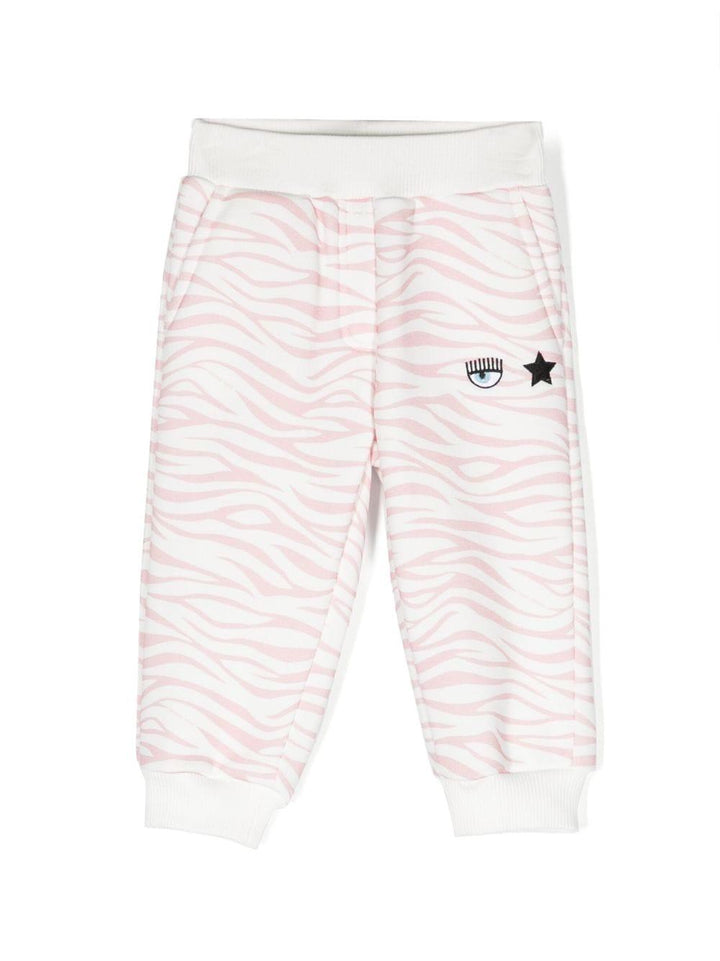 Pantaloni neonata con stampa e applicazione