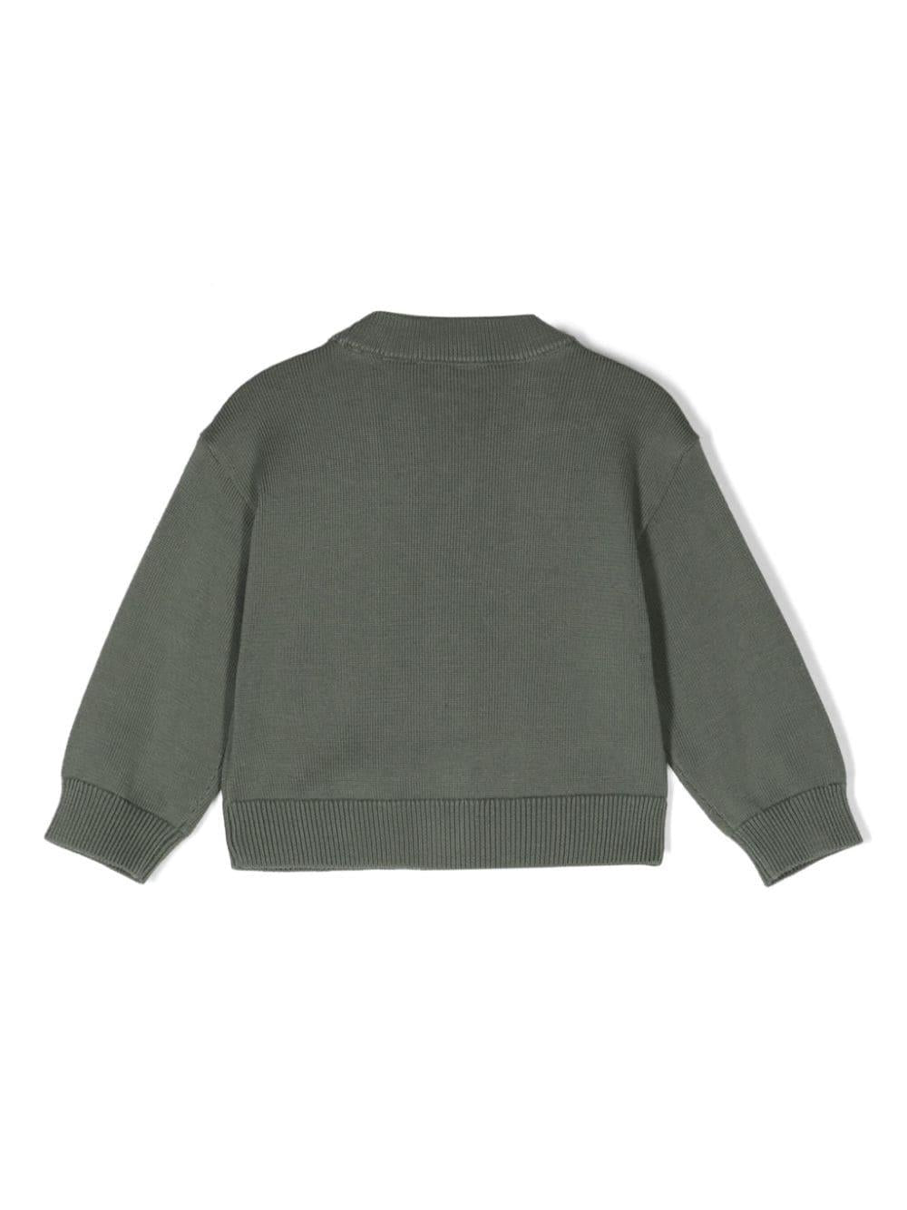 Cardigan verde neonato