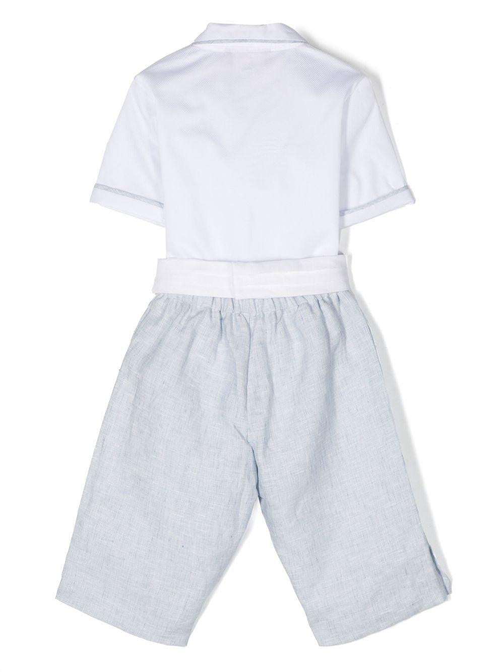Completo bianco/blu bambino