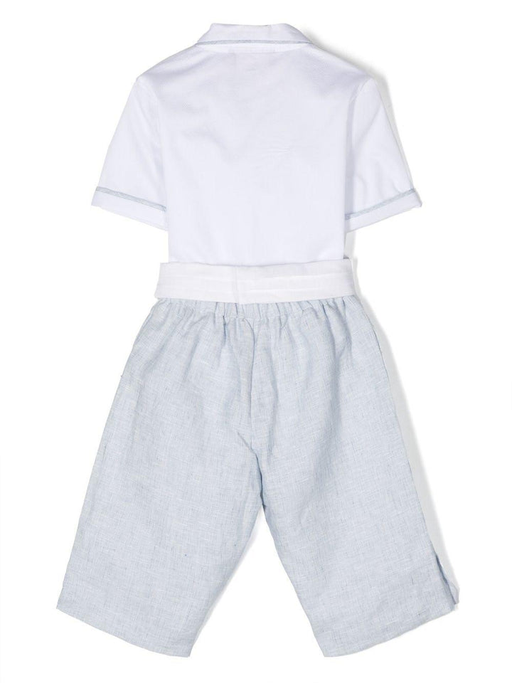 Completo bianco/blu bambino