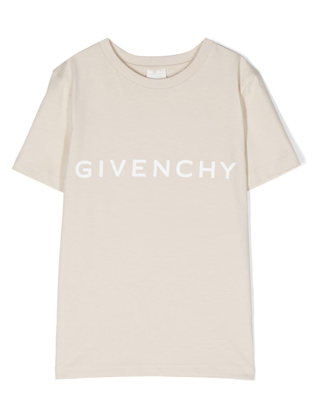 T-shirt crema bambino H25406 184 Givenchy Kids 