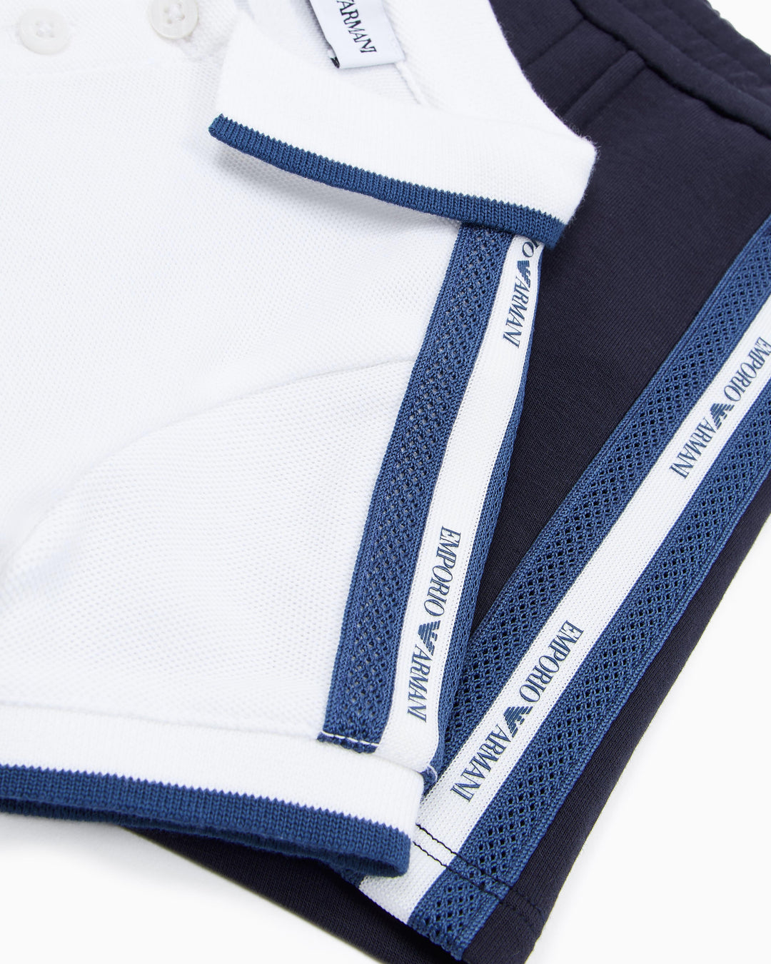 completo bianco/blu neonato EB000389AF10497 M0019 EMPORIO ARMANI KIDS 