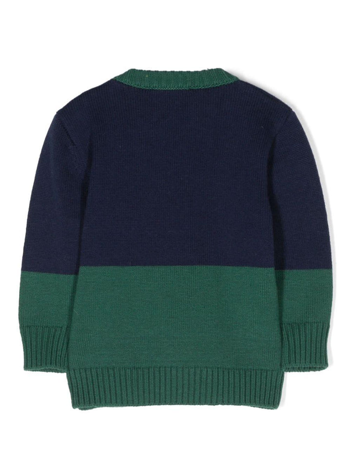 Maglione blu/verde bambino