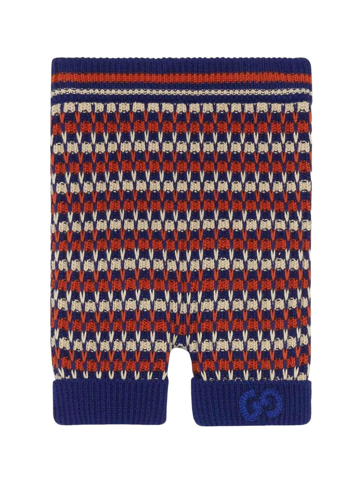 Pantaloni blu/rosso neonato