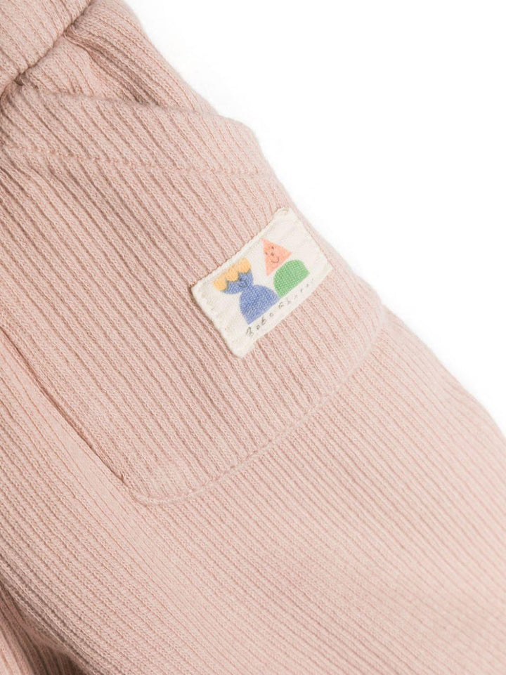 Pantalone rosa neonata con logo