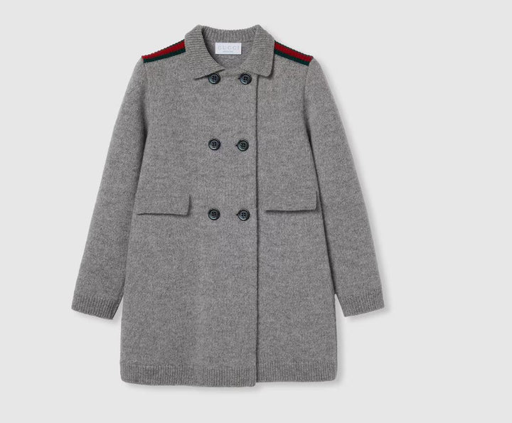 cappotto grigio bambino 828462XKEWZ 1011 GUCCI KIDS 
