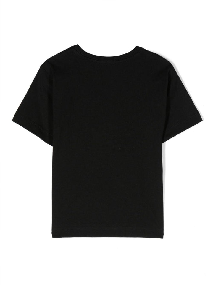 T-shirt nera bambina con logo