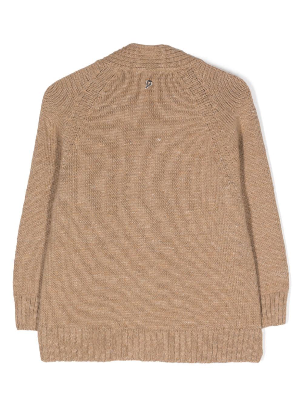 Cardigan beige bambina