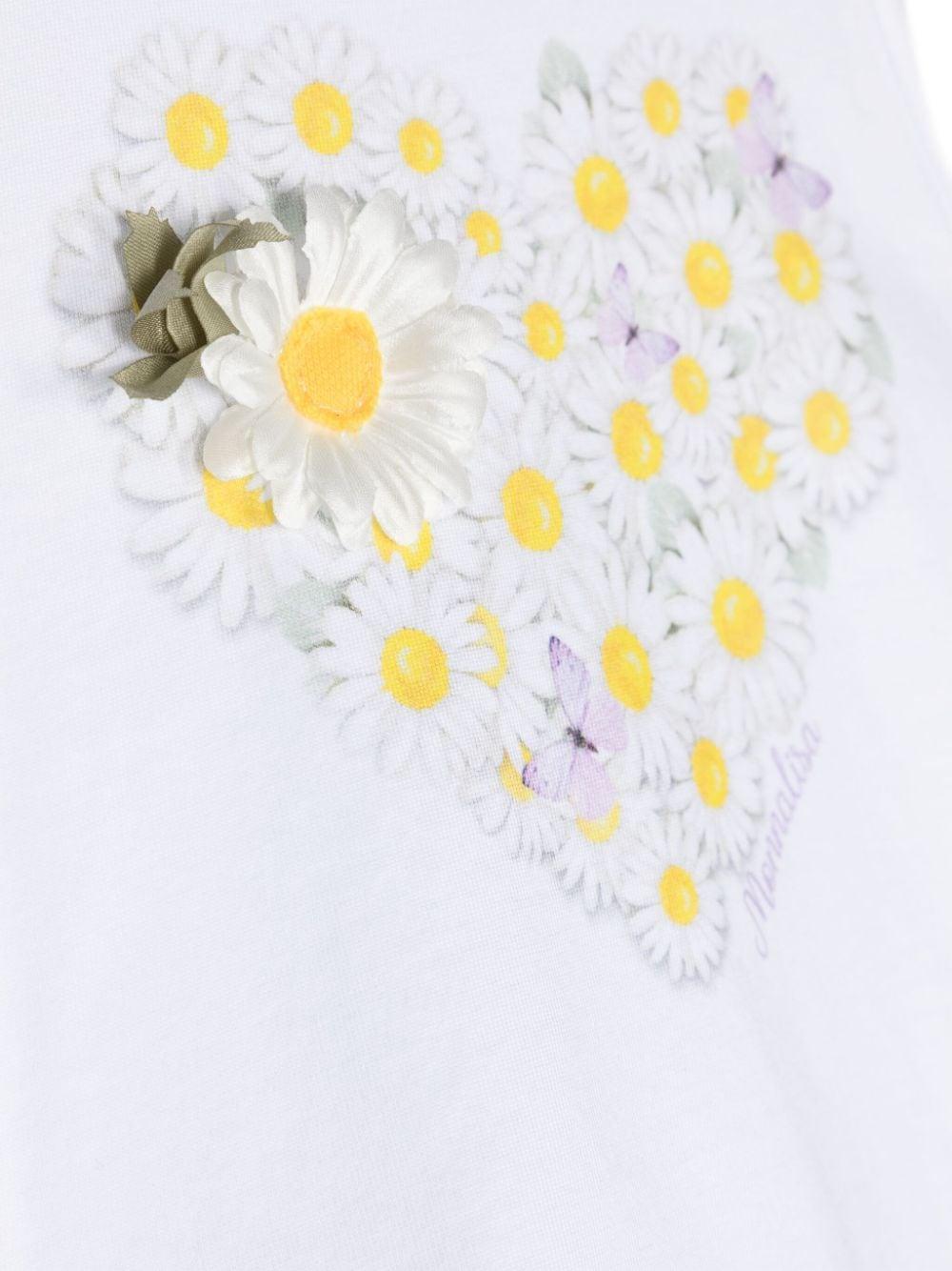 Top neonata bianco/multicolore