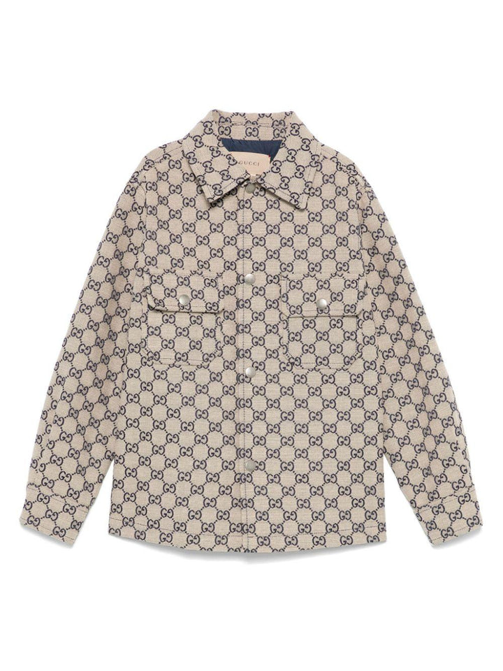 Giacca blu/beige unisex 784503XWA2M 9118 GUCCI KIDS 