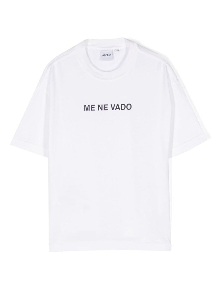 T-shirt bianca bambino con stampa