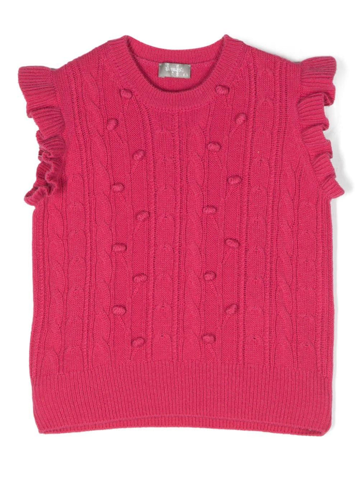 Gilet fucsia bambina