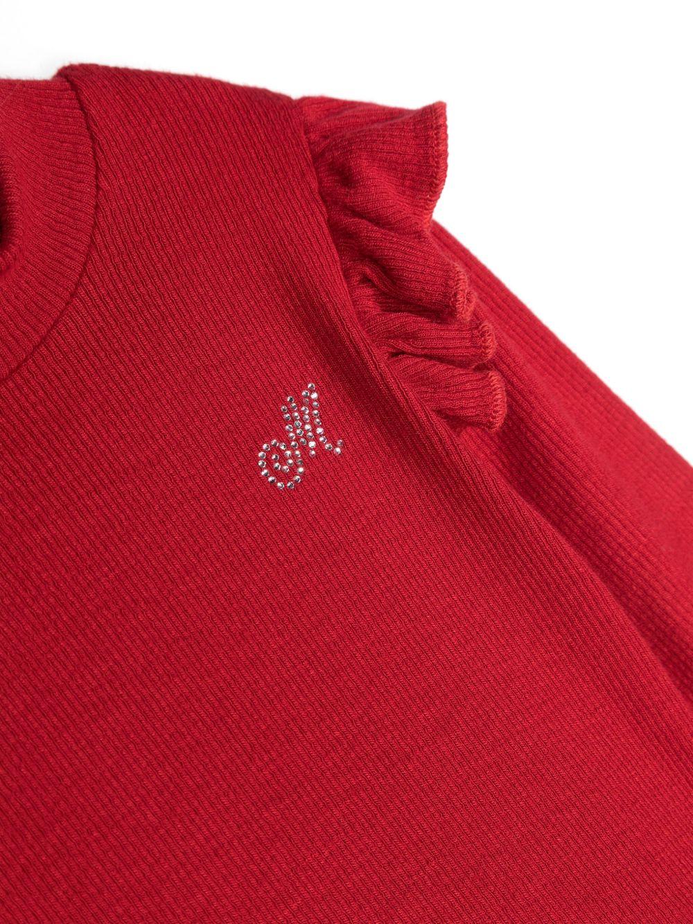 maglia mezzocollo rosso neonata 31D6234212 0043 Monnalisa kids 