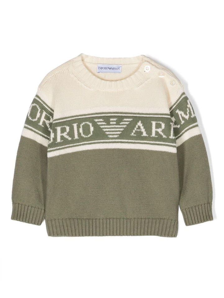 Pullover verde neonato