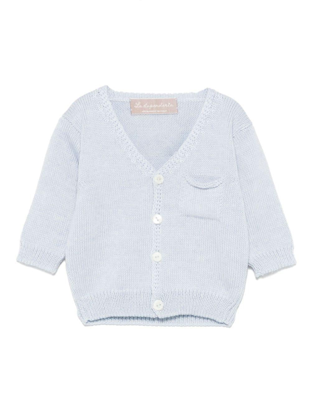 Cardigan azzurro neonato