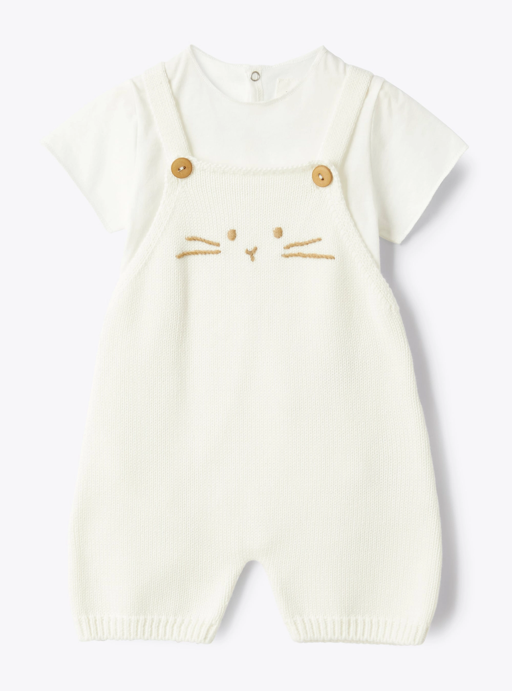 completo bianco neonato E25CP076EM109 010 TEDDY&MINOU 
