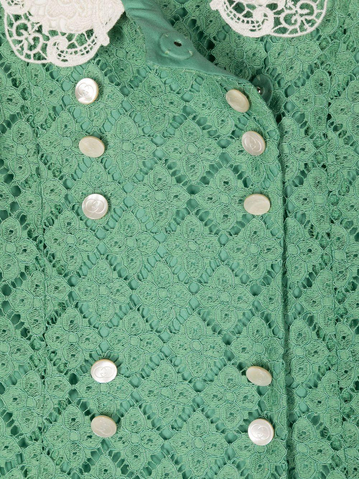 Cappotto verde bambina