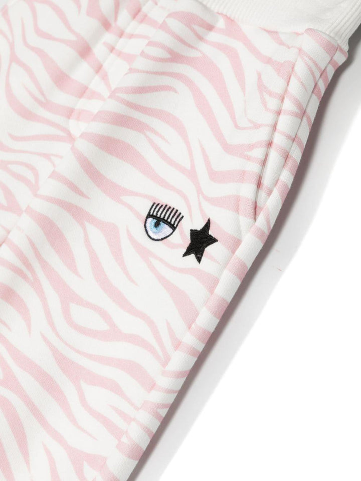 Pantaloni neonata con stampa e applicazione