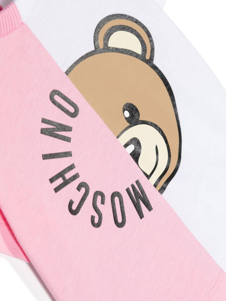T-shirt rosa/bianco neonato