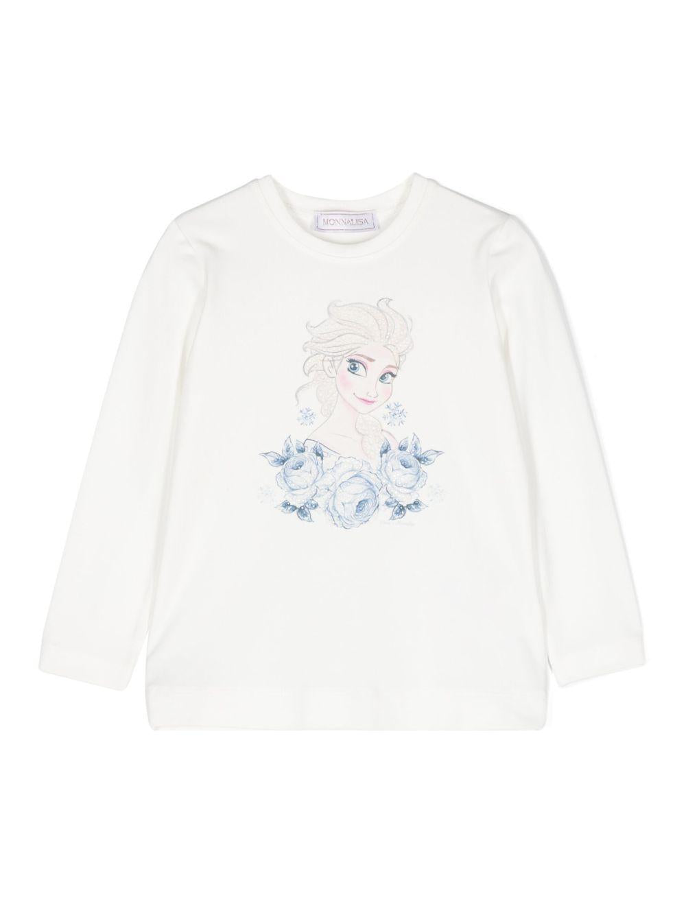 t-shirt bianca bambina 19D6204000 0001 Monnalisa kids 