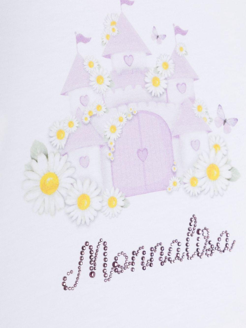 T-shirts neonata bianca/multicolore