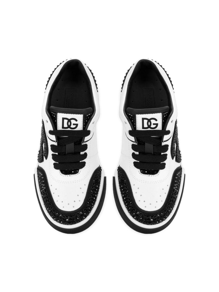 Sneakers bianco/nero bambina
