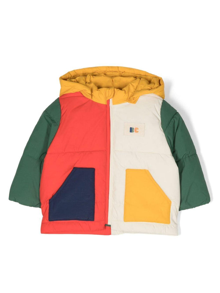 Piumino multicolor neonato con logo