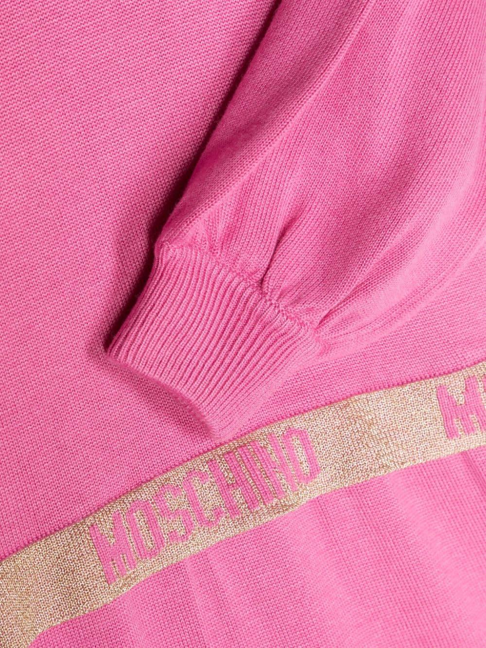 Abito rosa fenicottero bambina con logo