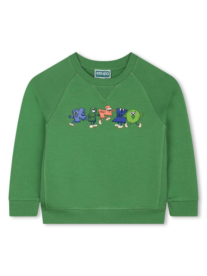 felpa verde kenzo